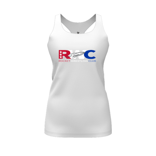 [CUS-DFW-RCBK-PER-WHT-FYS-LOGO1] Racerback Tank Top (Female Youth S, White, Logo 1)