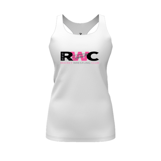 [CUS-DFW-RCBK-PER-WHT-FYS-LOGO2] Racerback Tank Top (Female Youth S, White, Logo 2)