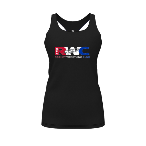 [CUS-DFW-RCBK-PER-BLK-FYS-LOGO1] Racerback Tank Top (Female Youth S, Black, Logo 1)