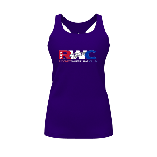 [CUS-DFW-RCBK-PER-PUR-FYS-LOGO1] Racerback Tank Top (Female Youth S, Purple, Logo 1)