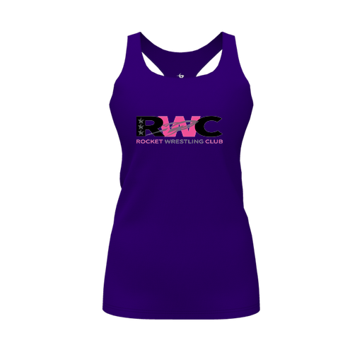 [CUS-DFW-RCBK-PER-PUR-FYS-LOGO2] Racerback Tank Top (Female Youth S, Purple, Logo 2)