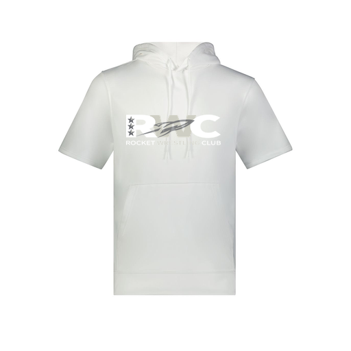 [6871.005.S-LOGO3] Men's Dri Fit Short Sleeve Hoodie (Adult S, White, Logo 3)
