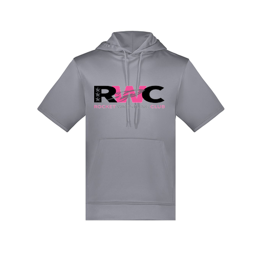 [6871.059.S-LOGO2] Men's Dri Fit Short Sleeve Hoodie (Adult S, Gray, Logo 2)