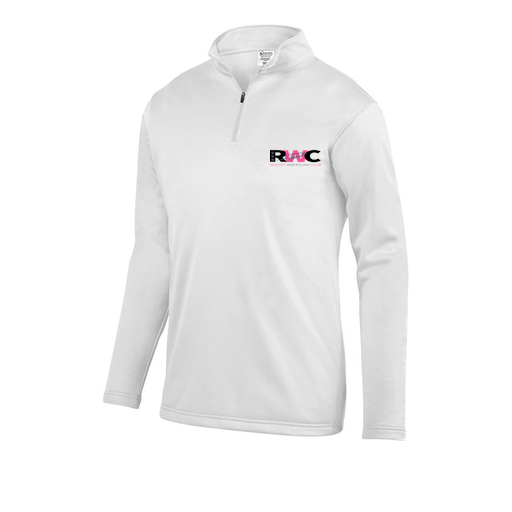 [FOLQFFWH-AS-LOGO2] Decker Men's FlexFleece 1/4 Zip (Adult S, White, Logo 2)