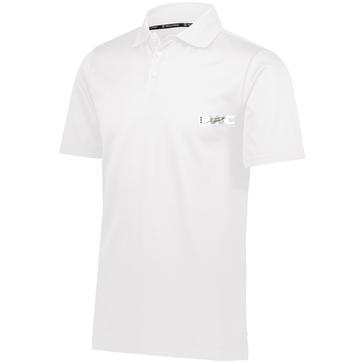 [222568.005.S-LOGO3] Men's Prism Polo (Adult S, White, Logo 3)