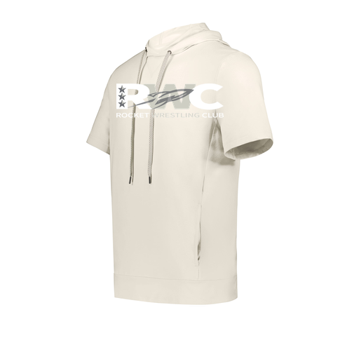 [222605-WHT-YS-LOGO3] YOUTH VENTURA SOFT KNIT SHORT SLEEVE HOODIE (Youth S, White, Logo 3)