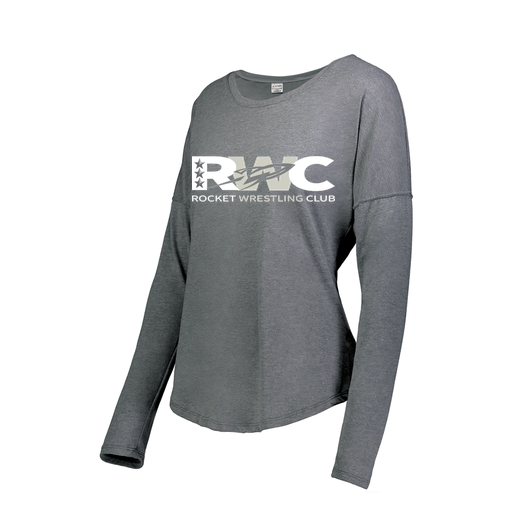 [FTLCUBGY-FAXS-LOGO3] Decker Women's Tri-Blend T-Shirt - Long Sleeve (Female Adult XS, Gray, Logo 3)